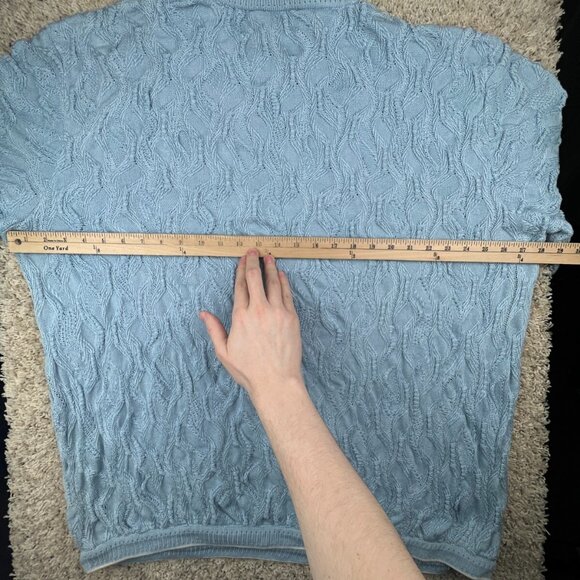 Coogi Australlia Basics Short Sleeve Sweater Blue Knit Women’s Unisex Size 2X - Picture 16 of 16